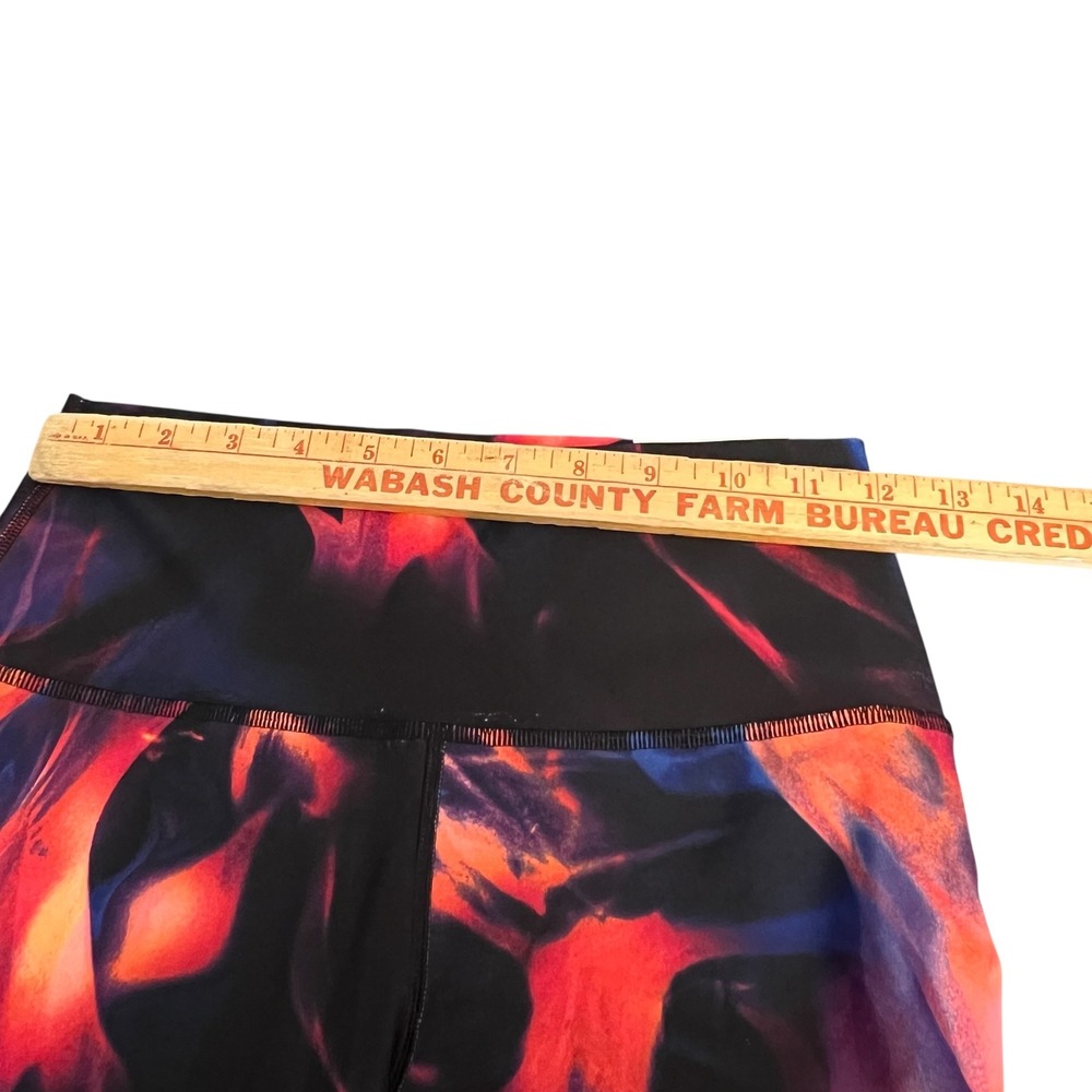 Old Navy Powersoft High-Rise 7/8 Ankle Leggings Small Tall Abstract Flame‎ Print - Picture 3 of 9
